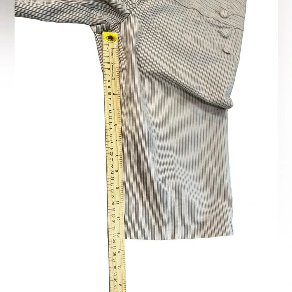 Fresh wear striped Bermuda shorts white and brown sz 3
